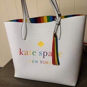 Kate Spade Arch Rainbow Logo Large Reversible Tote